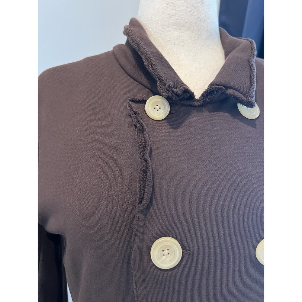 FRANK & EILEEN Belfast Double Breasted Peacoat BROWN M Retails $348 QUIET LUXURY - Picture 3 of 12